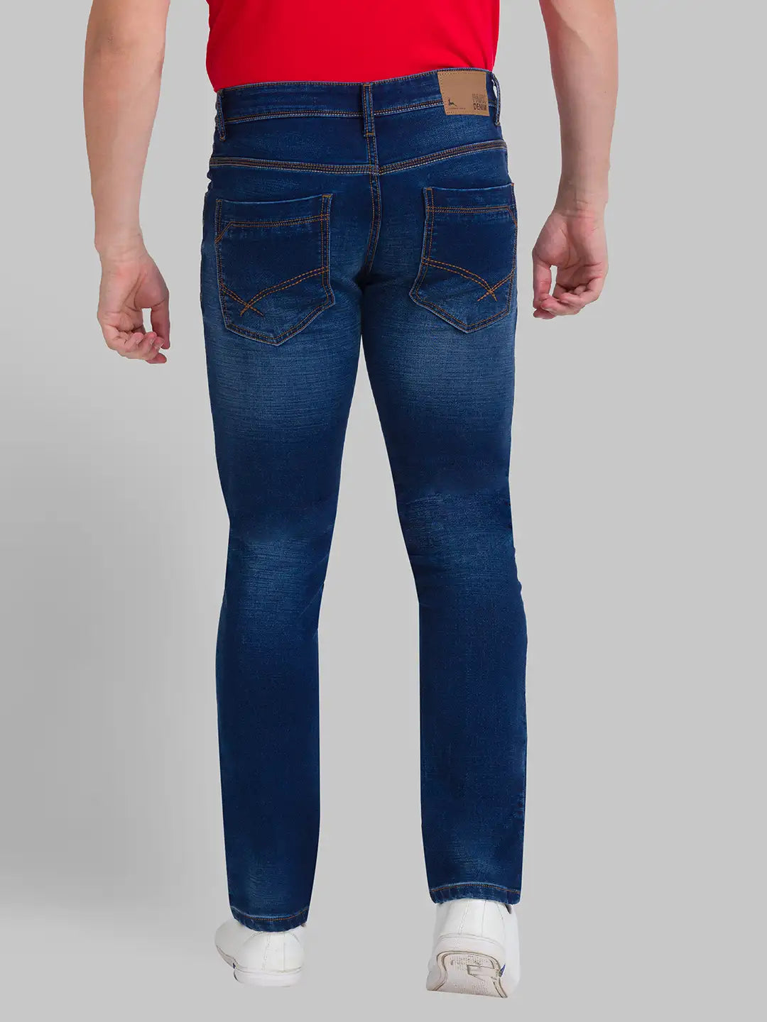 Men Slim Fit Dark Grey Jeans
