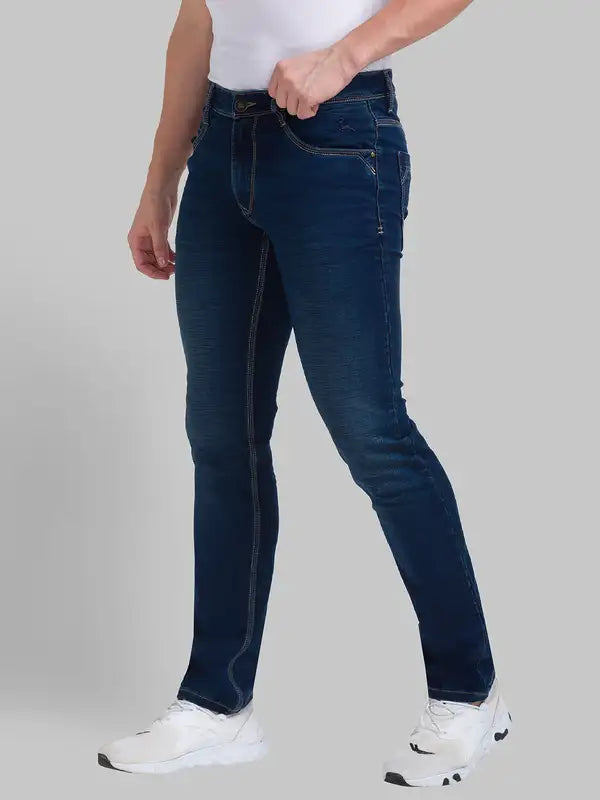 Men Slim Fit Blue Jeans