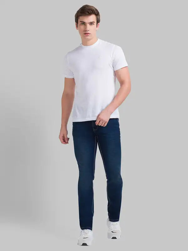 Men Slim Fit Blue Jeans