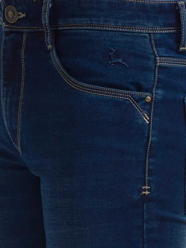 Men Slim Fit Blue Jeans