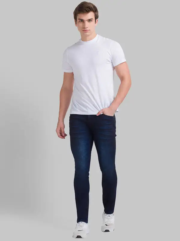 Men Slim Tapered Fit Grey Jeans