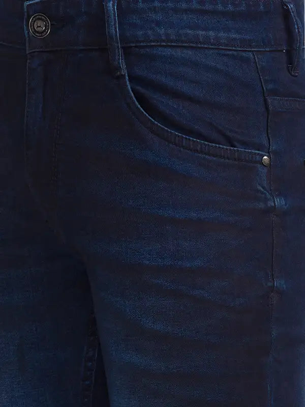 Men Slim Tapered Fit Grey Jeans