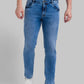 Men Tapered Fit Blue Jeans