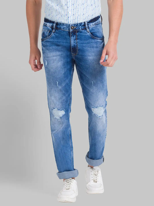 Men Tapered Fit Grey Jeans