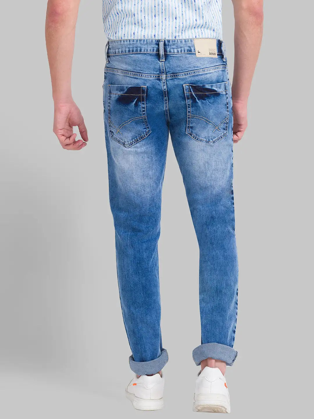 Men Tapered Fit Grey Jeans