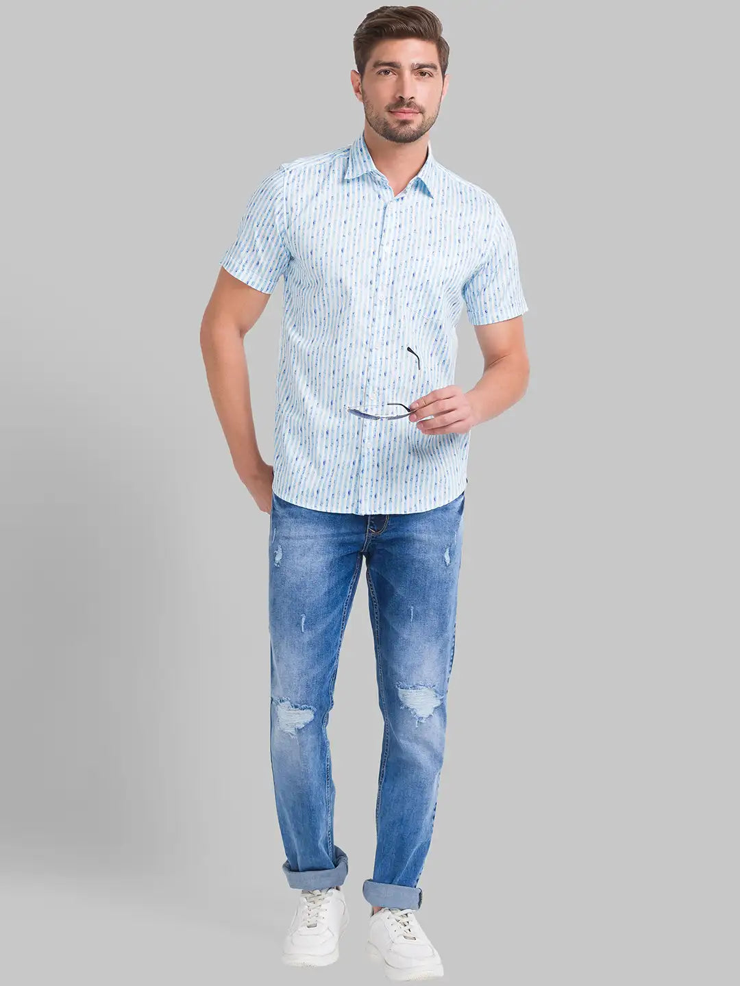 Men Tapered Fit Grey Jeans