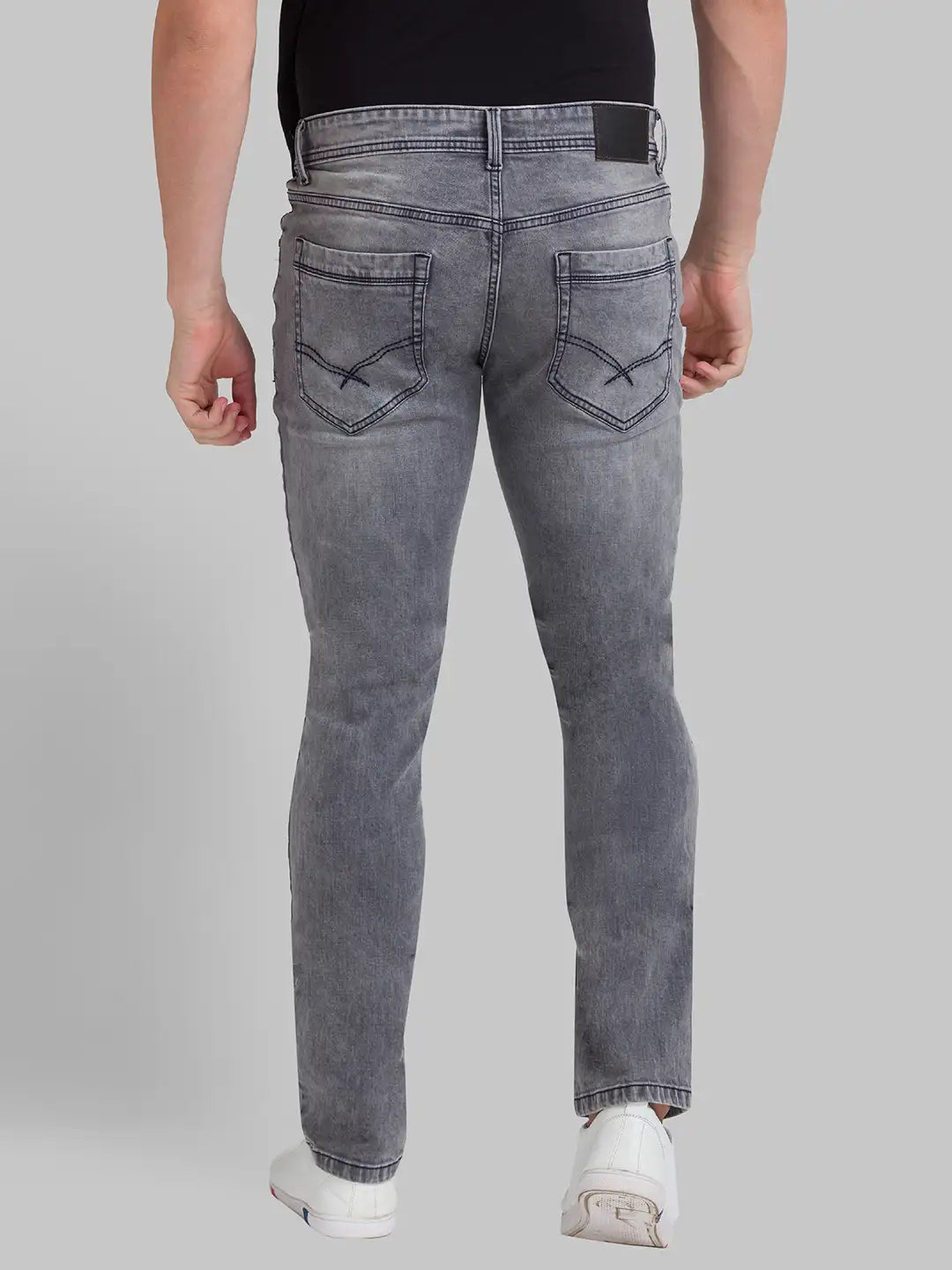Men Tapered Fit Black Jeans