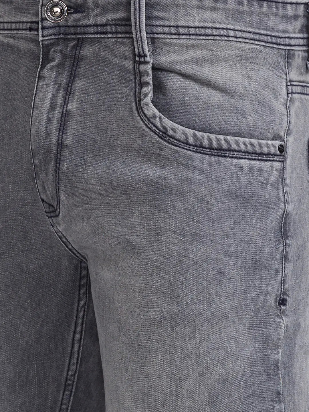 Men Tapered Fit Black Jeans