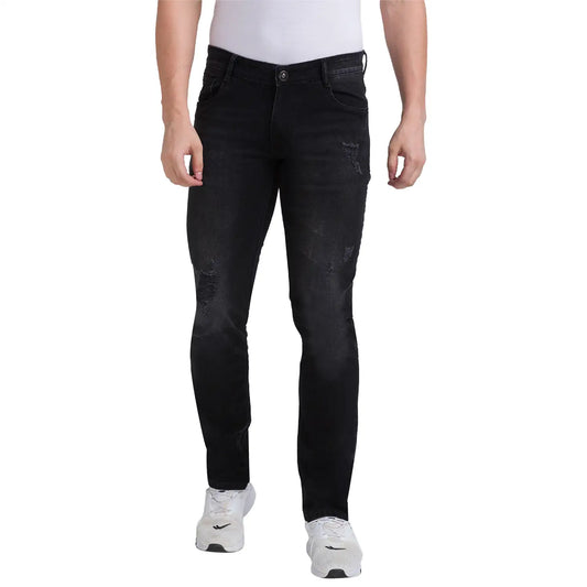 Men Skinny Fit Black Jeans