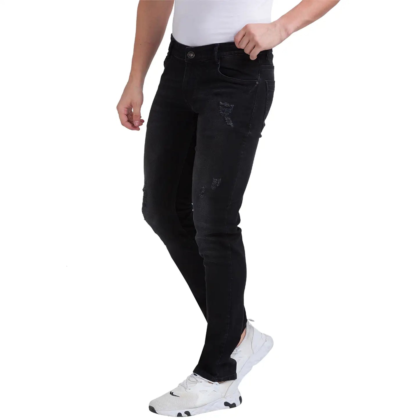 Men Skinny Fit Black Jeans