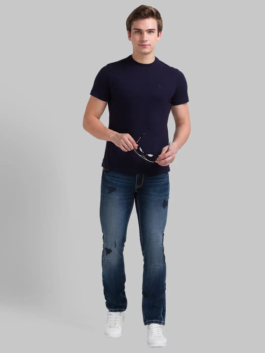 Men Slim Fit Fancy Blue Jeans