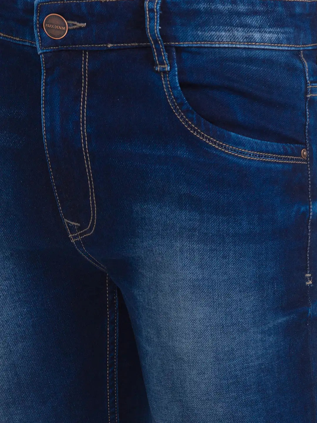 Men Slim Fit Medium Blue Jeans