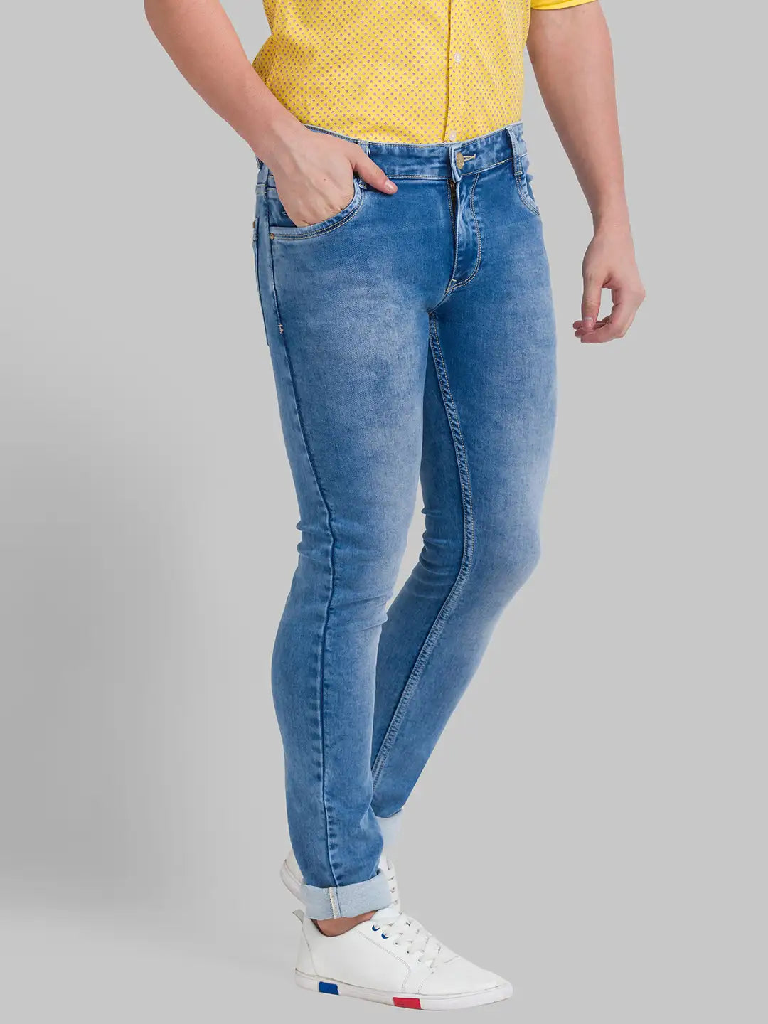 Men Tapered Fit Dark Blue Jeans