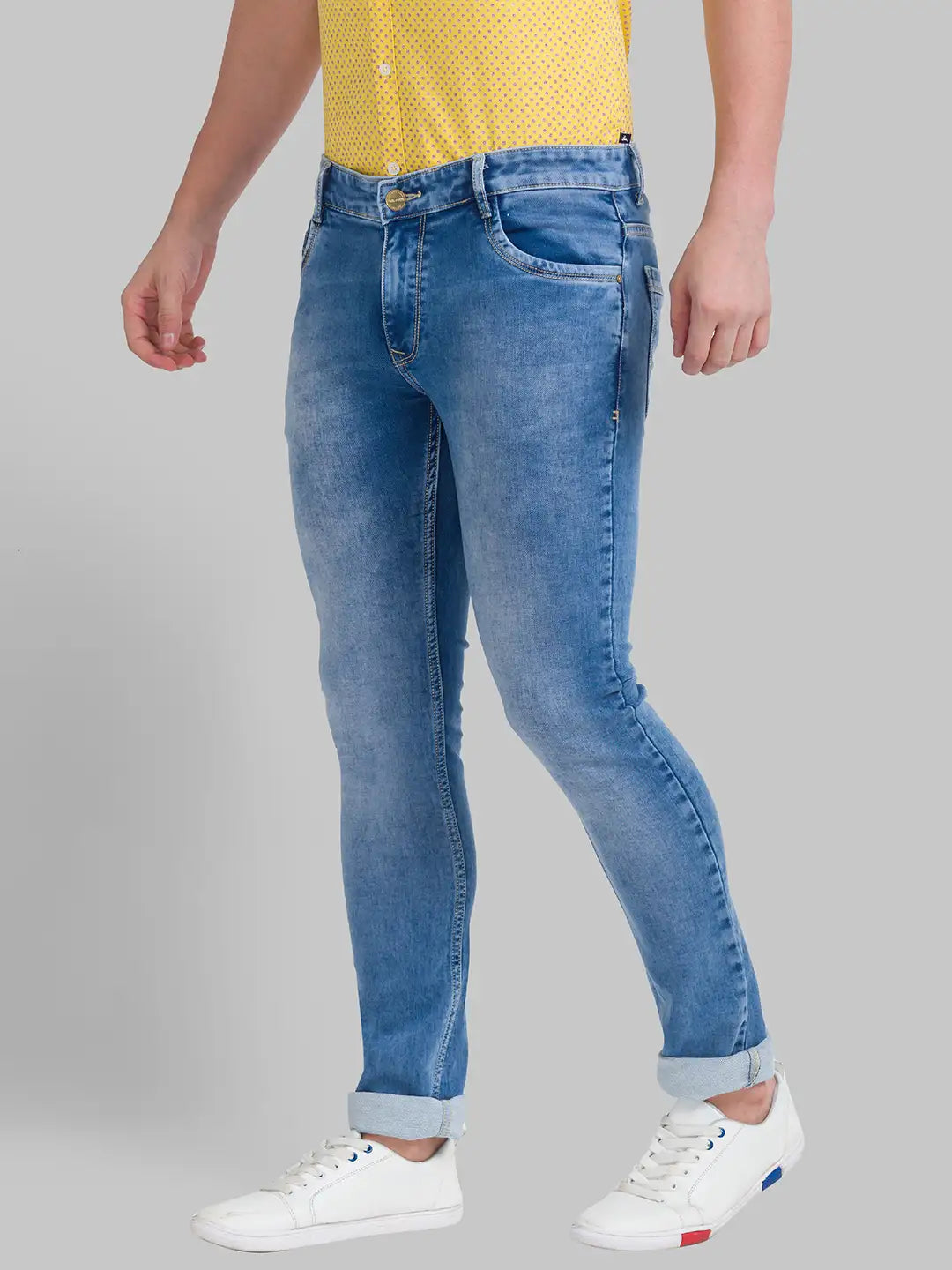 Men Tapered Fit Dark Blue Jeans