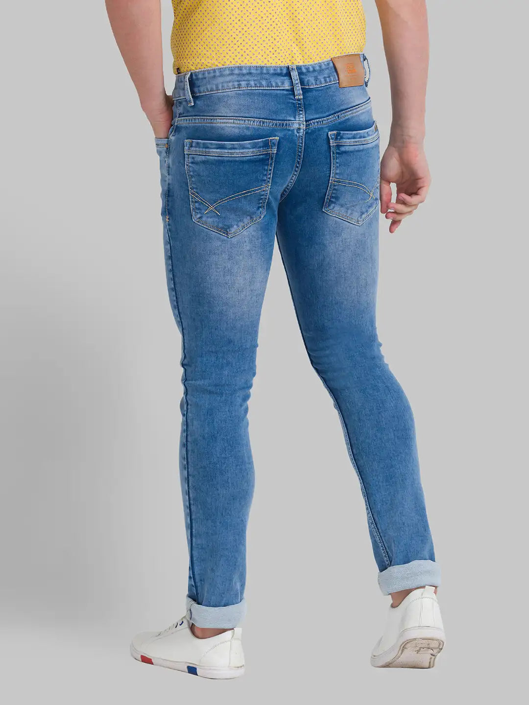 Men Tapered Fit Dark Blue Jeans