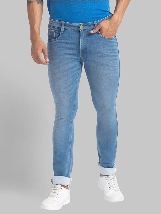 Men Skinny Fit Medium Blue Jeans