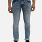 Men Slim Tapered Fit Blue Jeans