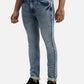 Men Slim Tapered Fit Blue Jeans
