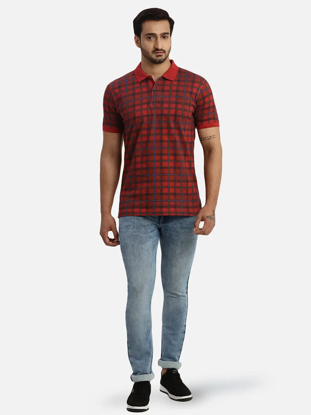Men Slim Tapered Fit Blue Jeans