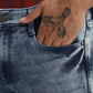 Men Slim Tapered Fit Blue Jeans