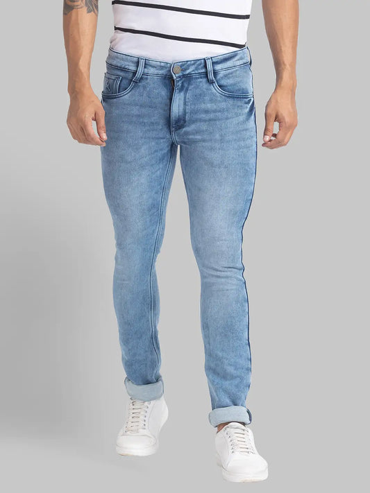 Men Skinny Fit Dark Blue Jeans