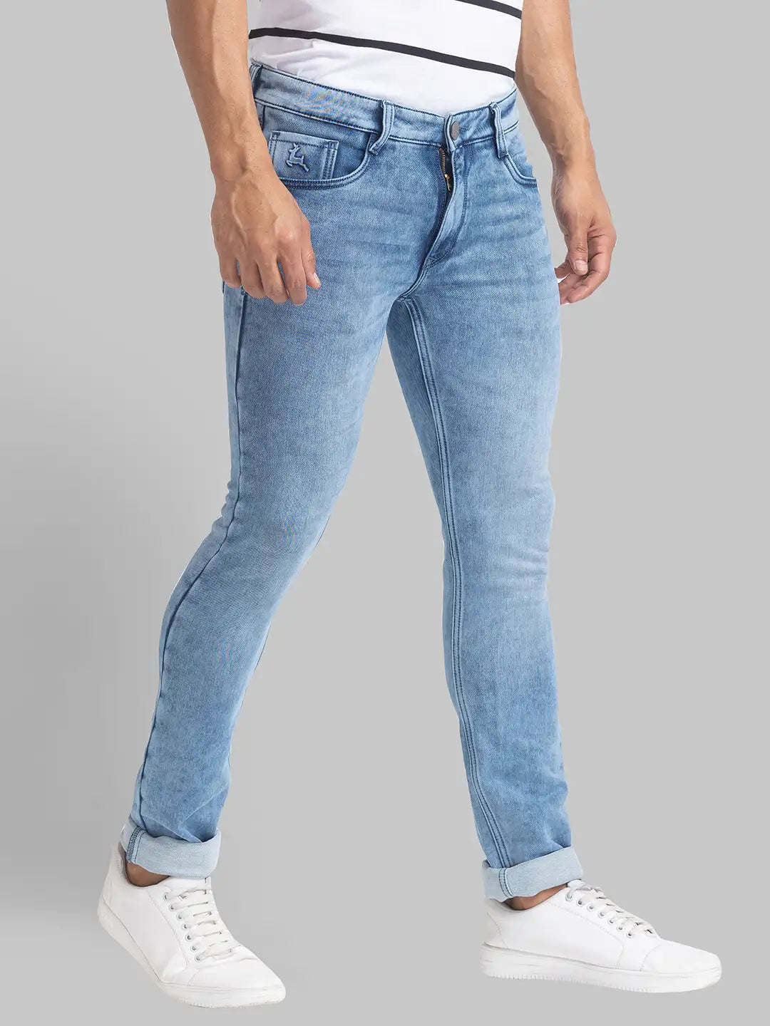 Men Skinny Fit Dark Blue Jeans