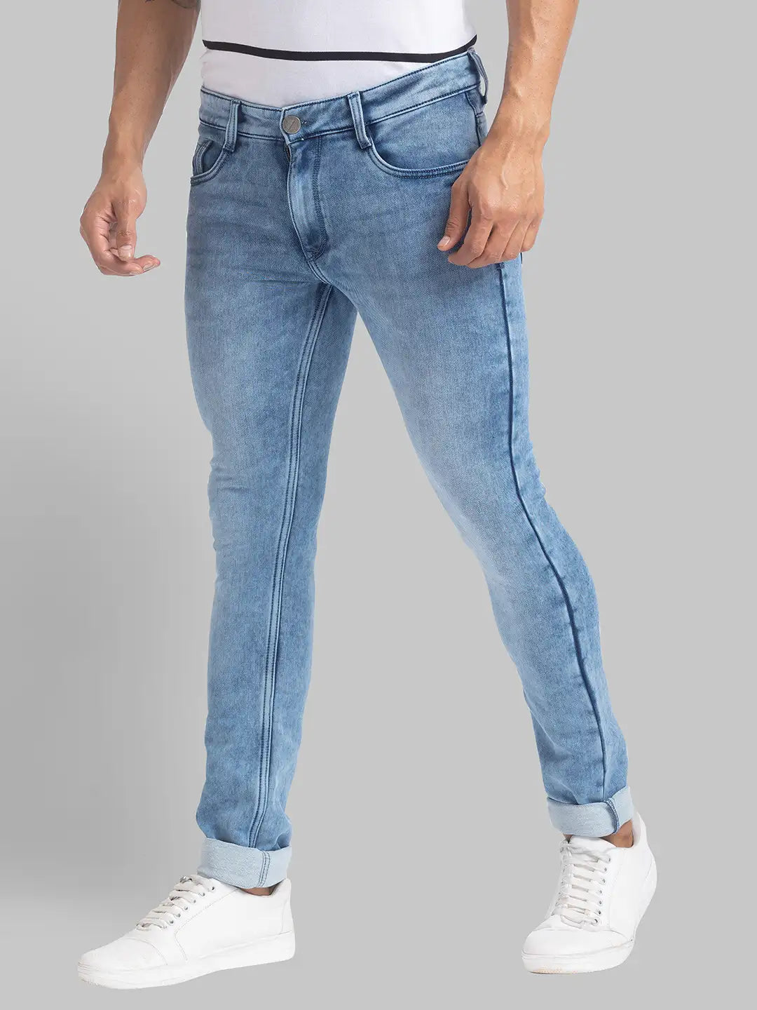 Men Skinny Fit Dark Blue Jeans