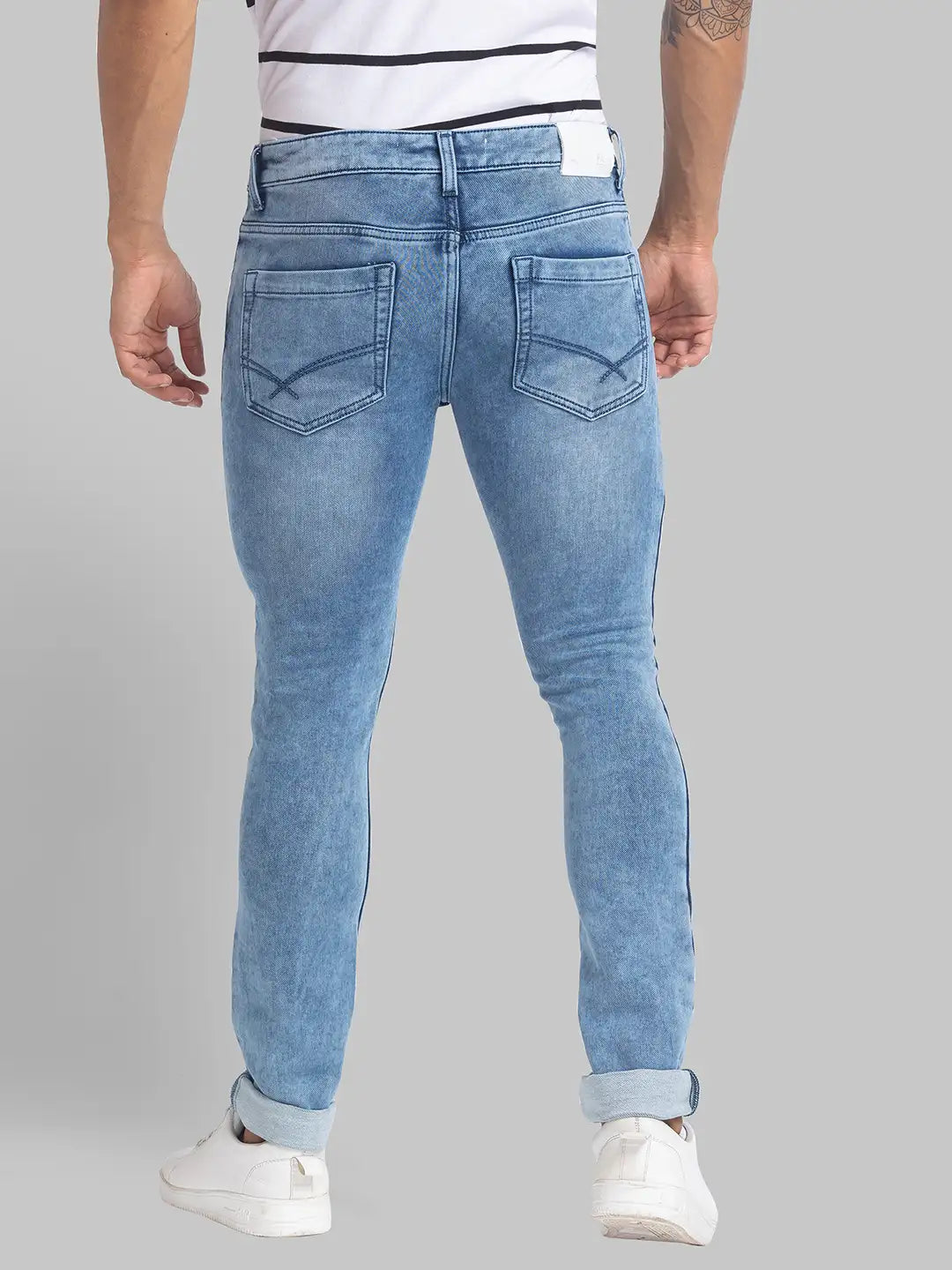 Men Skinny Fit Dark Blue Jeans