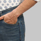Men Tapered Fit Grey Chinos