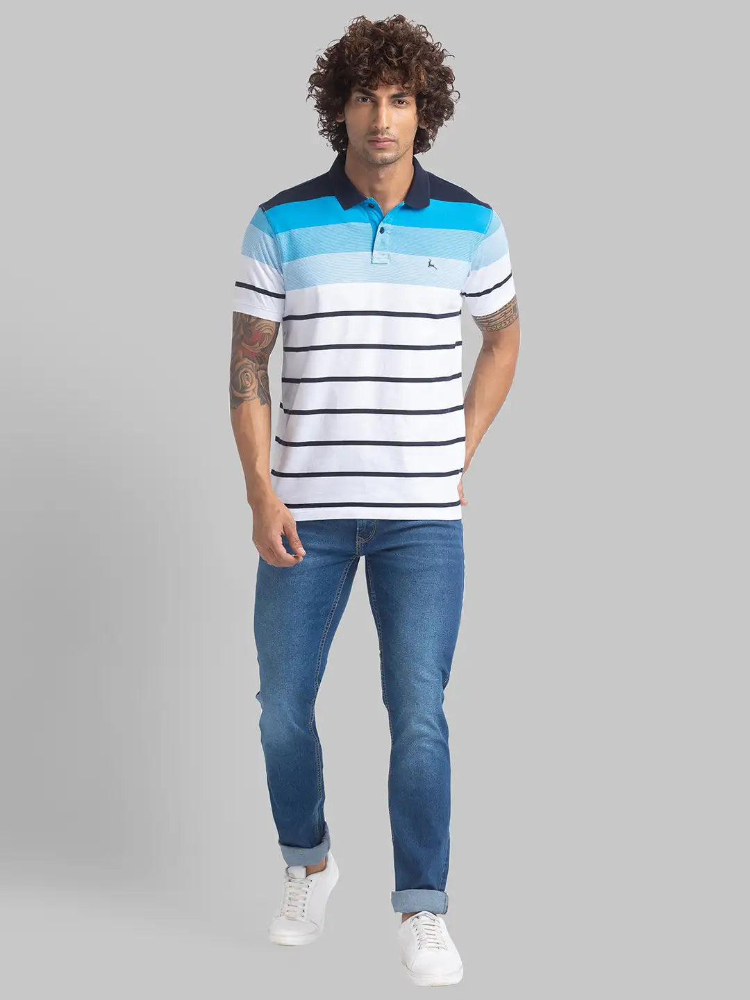 Men Skinny Fit Dark Blue Jeans