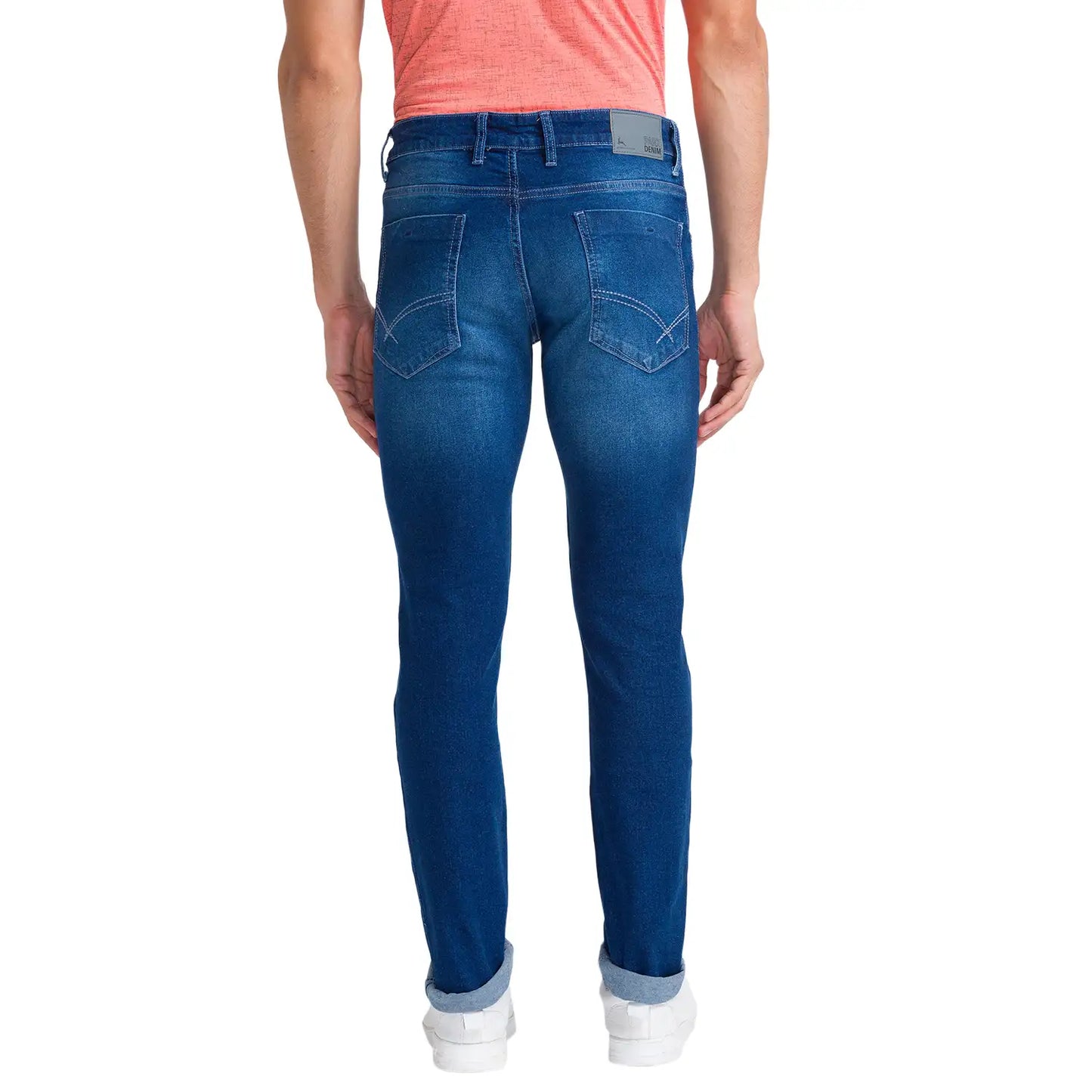 Men Regular Fit Blue Blazer