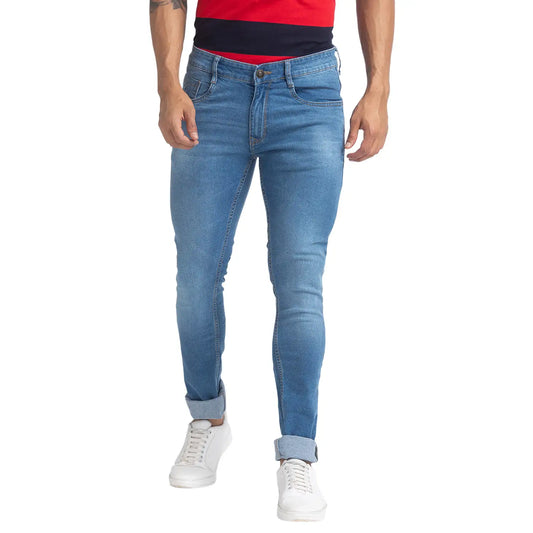 Men Skinny Fit Dark Blue Jeans