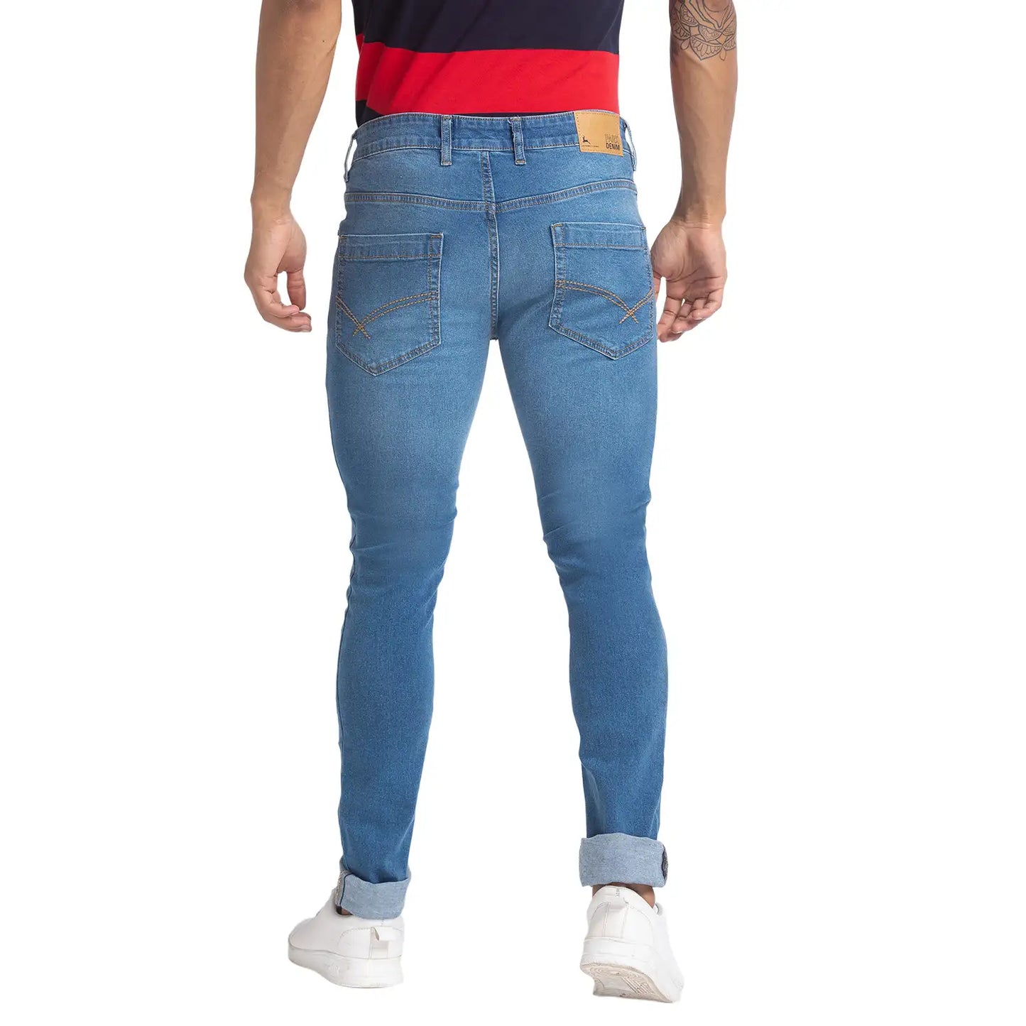 Men Skinny Fit Dark Blue Jeans