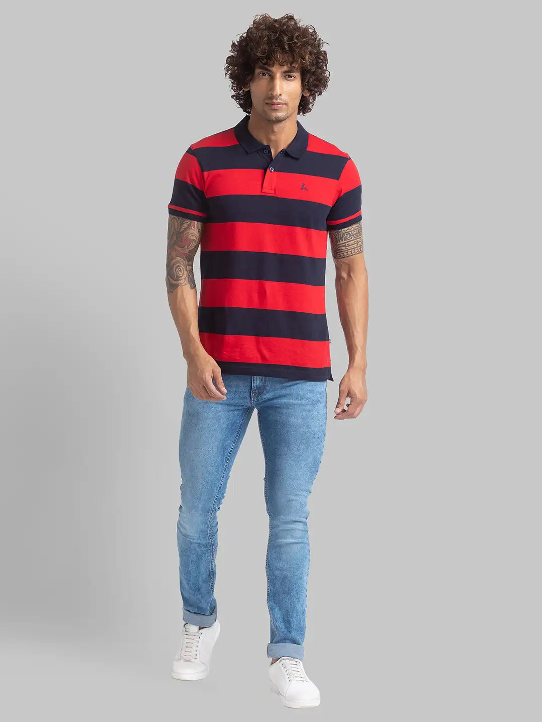 Men Slim Fit Dark Blue Jeans
