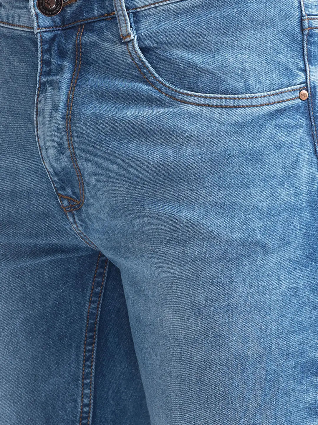 Men Slim Fit Dark Blue Jeans