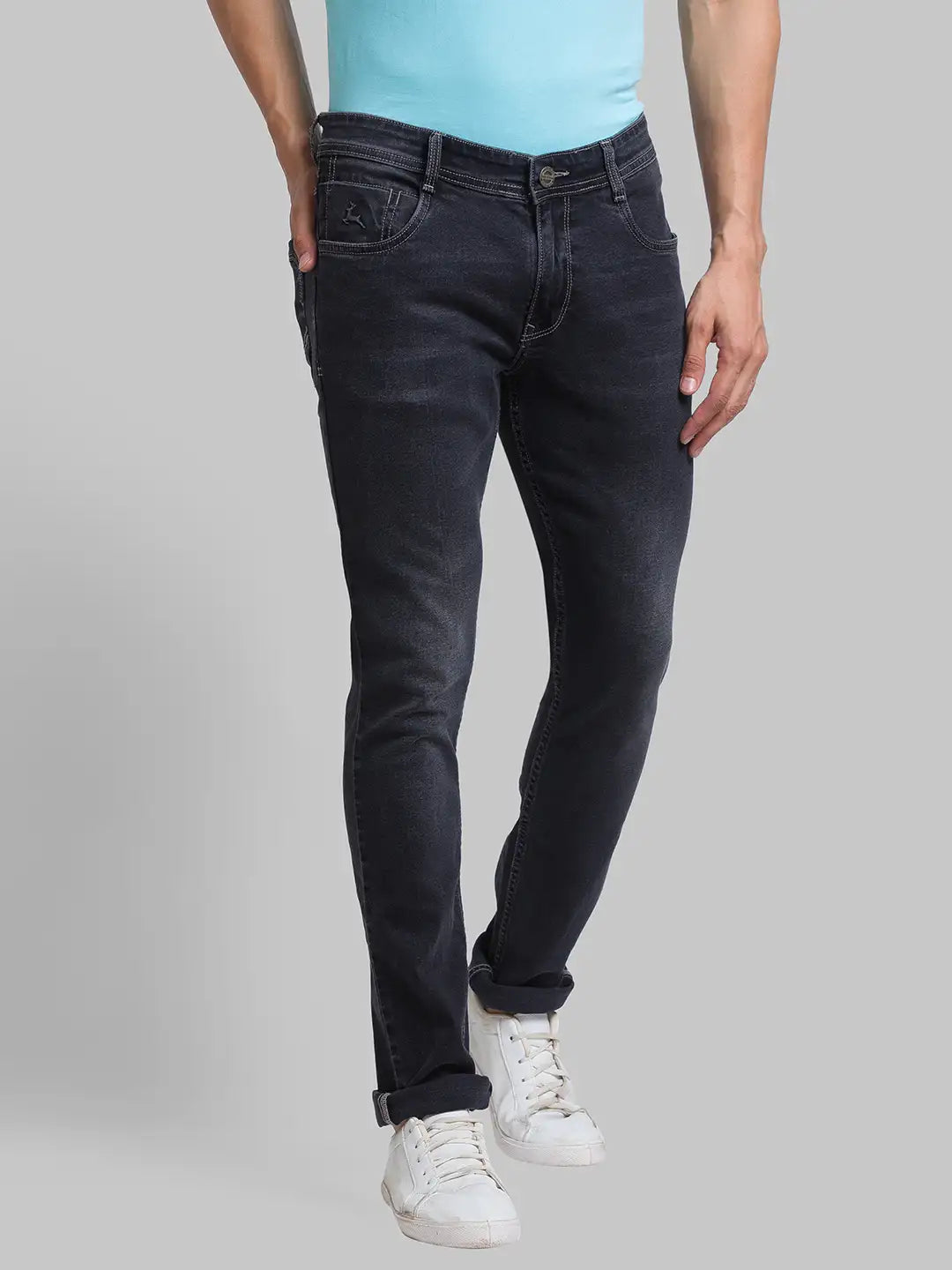 Men Skinny Fit Grey Jeans
