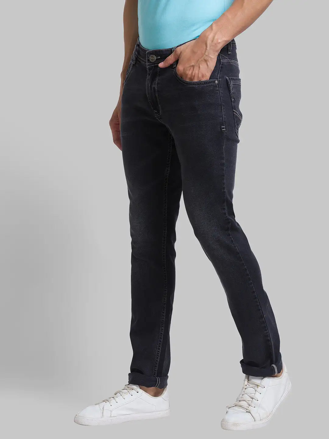 Men Skinny Fit Grey Jeans