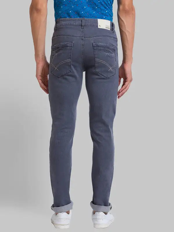 Men Slim Fit Grey Jeans