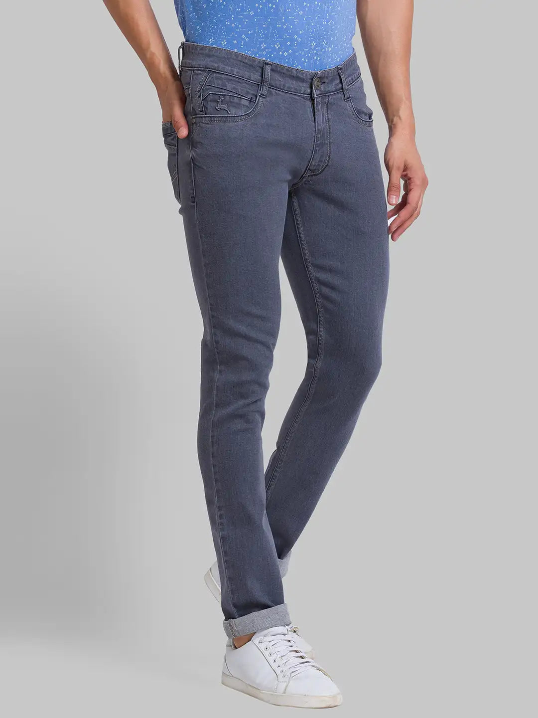 Men Tapered Fit Grey Jeans