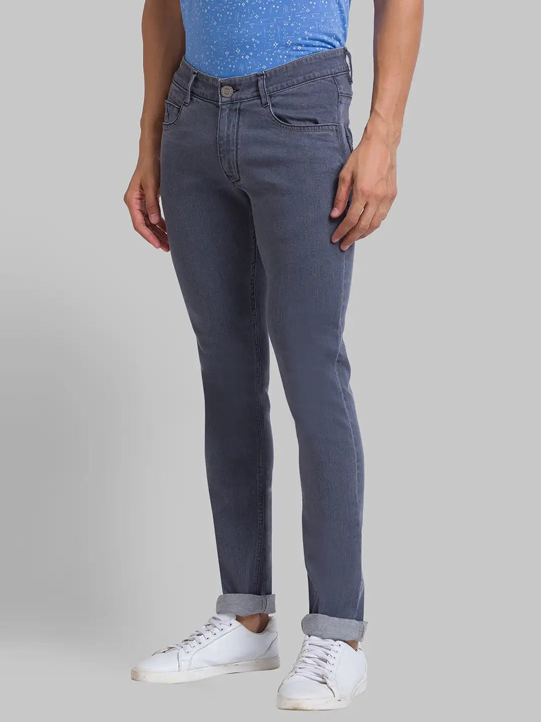 Men Tapered Fit Grey Jeans