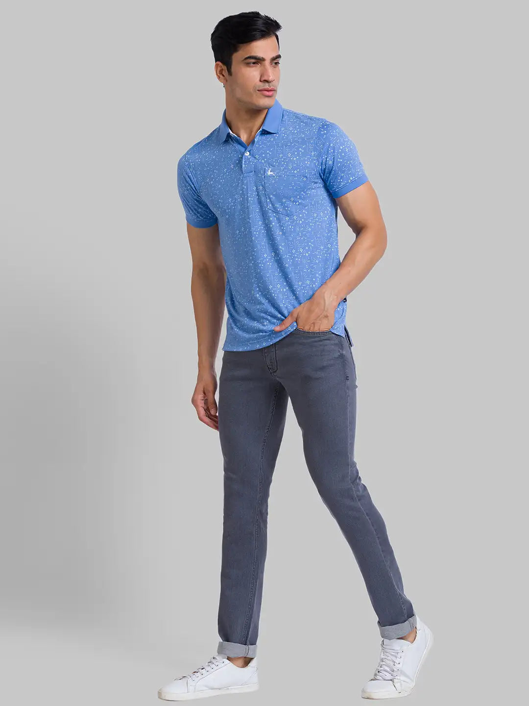 Men Tapered Fit Grey Jeans