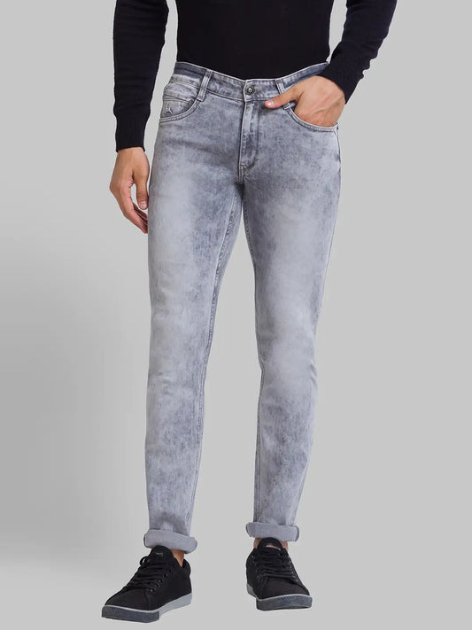 Men Skinny Fit Grey Jeans