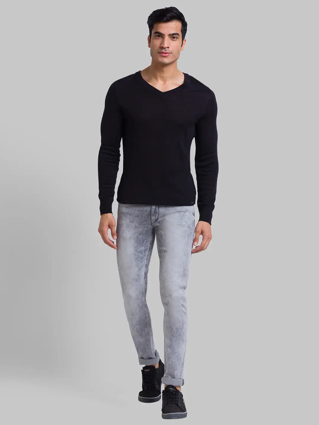 Men Skinny Fit Grey Jeans