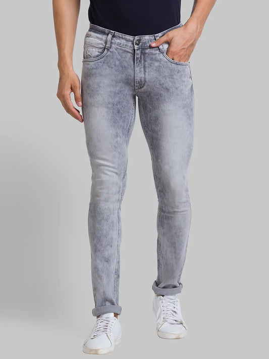 Men Skinny Fit Grey Jeans
