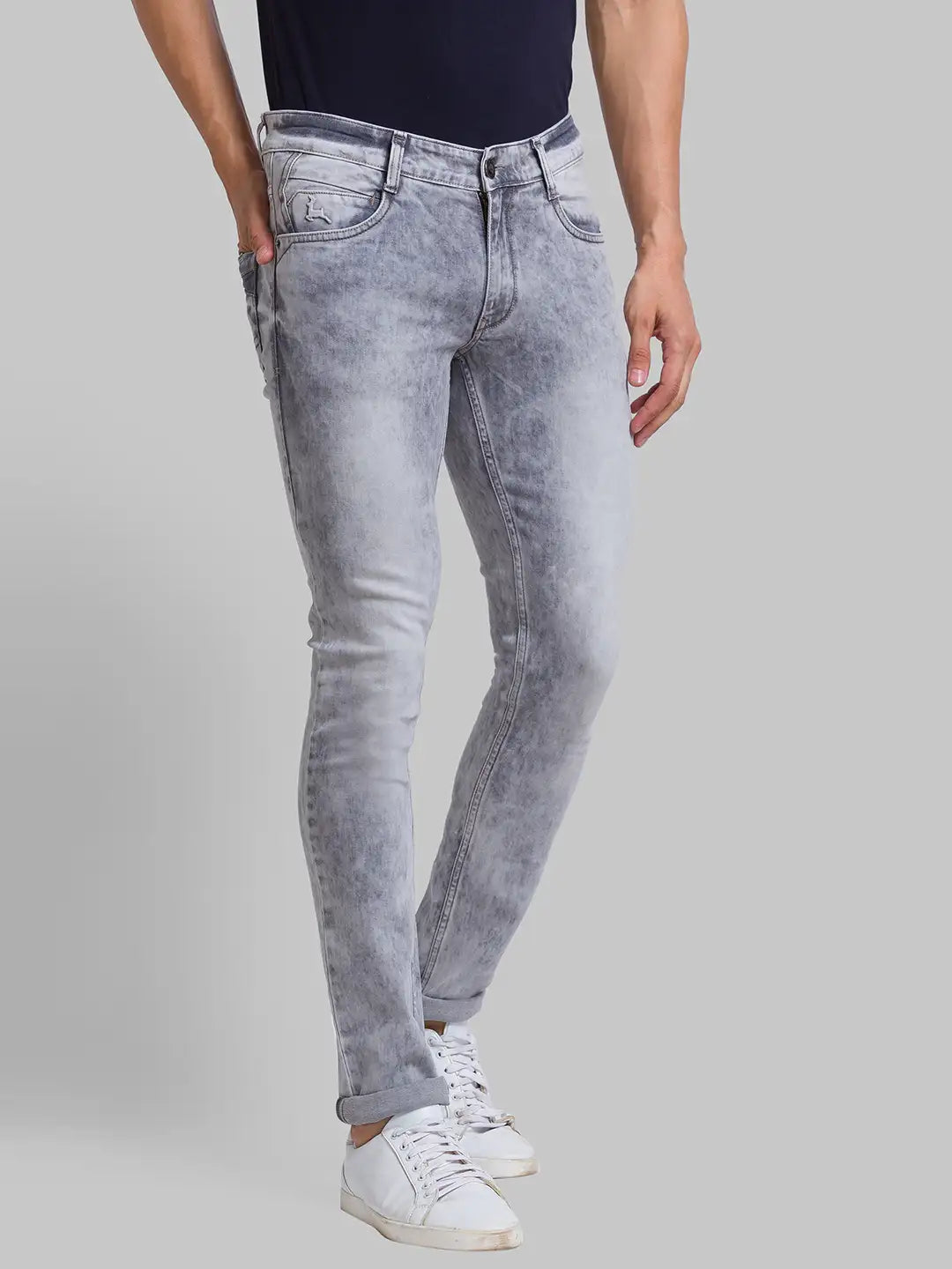 Men Skinny Fit Grey Jeans
