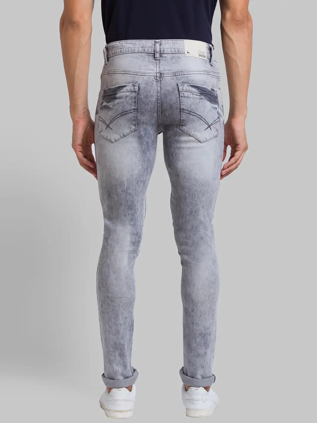 Men Skinny Fit Grey Jeans