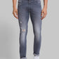 Men Skinny Cropped Fit Black Jeans