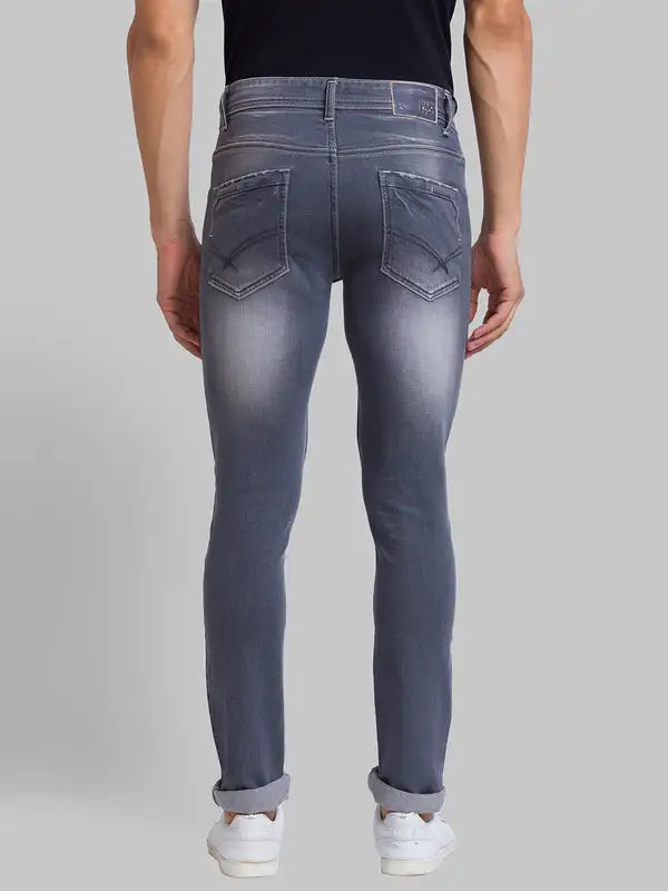 Men Skinny Cropped Fit Black Jeans