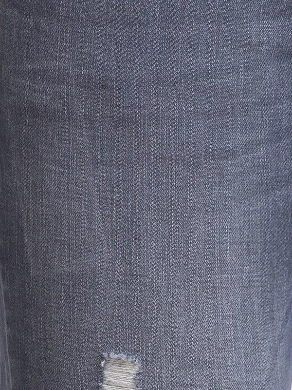 Men Skinny Cropped Fit Black Jeans