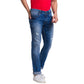 Men Slim Tapered Fit Blue Jeans